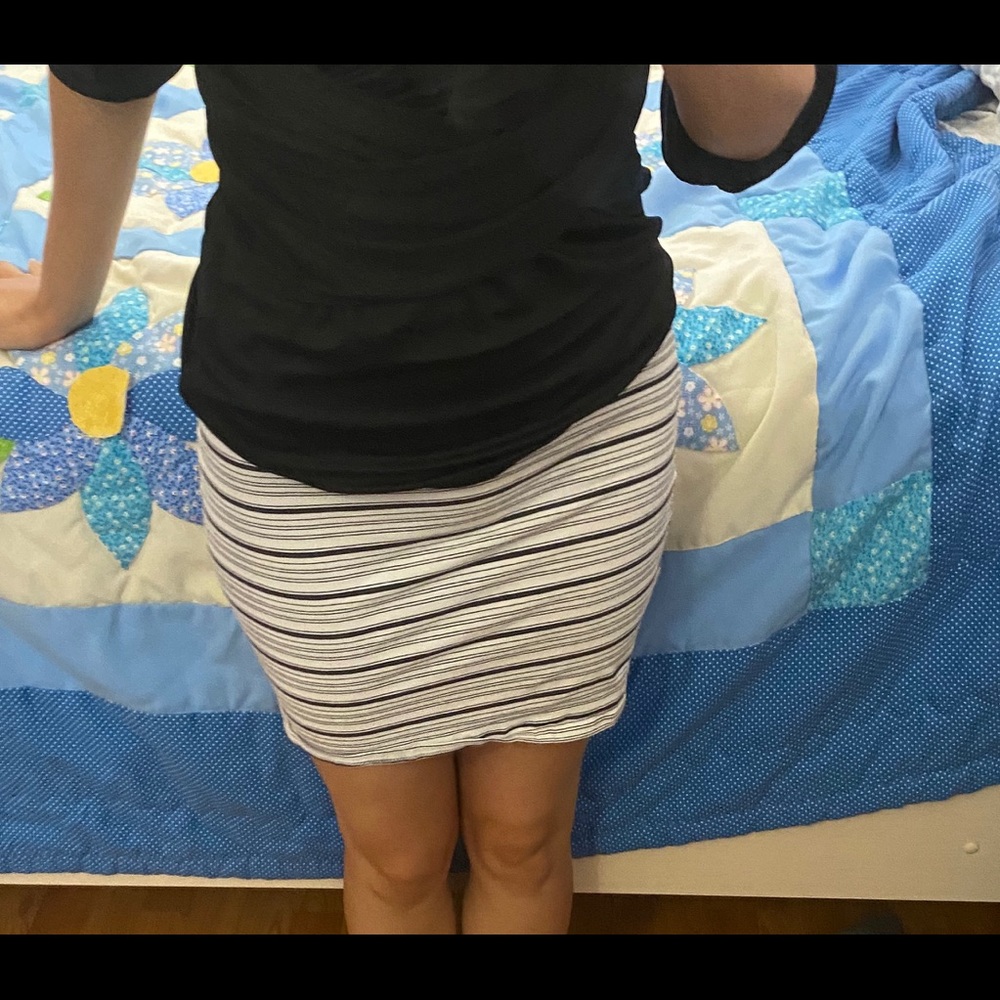Cotton on striped pencil skirt